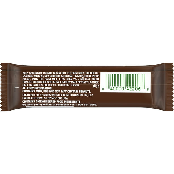 Milky Way Milk Chocolate Singles Size Candy Bars 1.84 oz