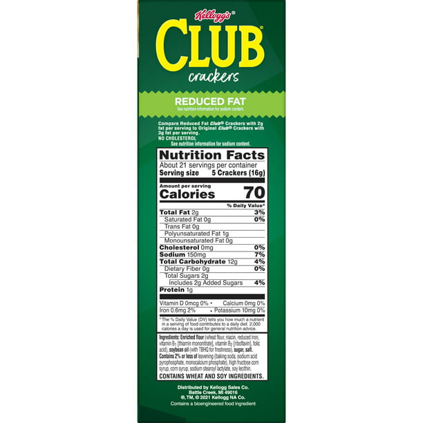 Galletas Saladas Club Reducidas en Grasa 11.7 oz