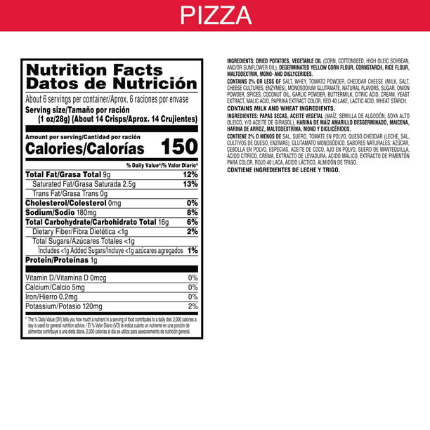 Pringles Pizza Potato Crisps Chips 5.5 oz