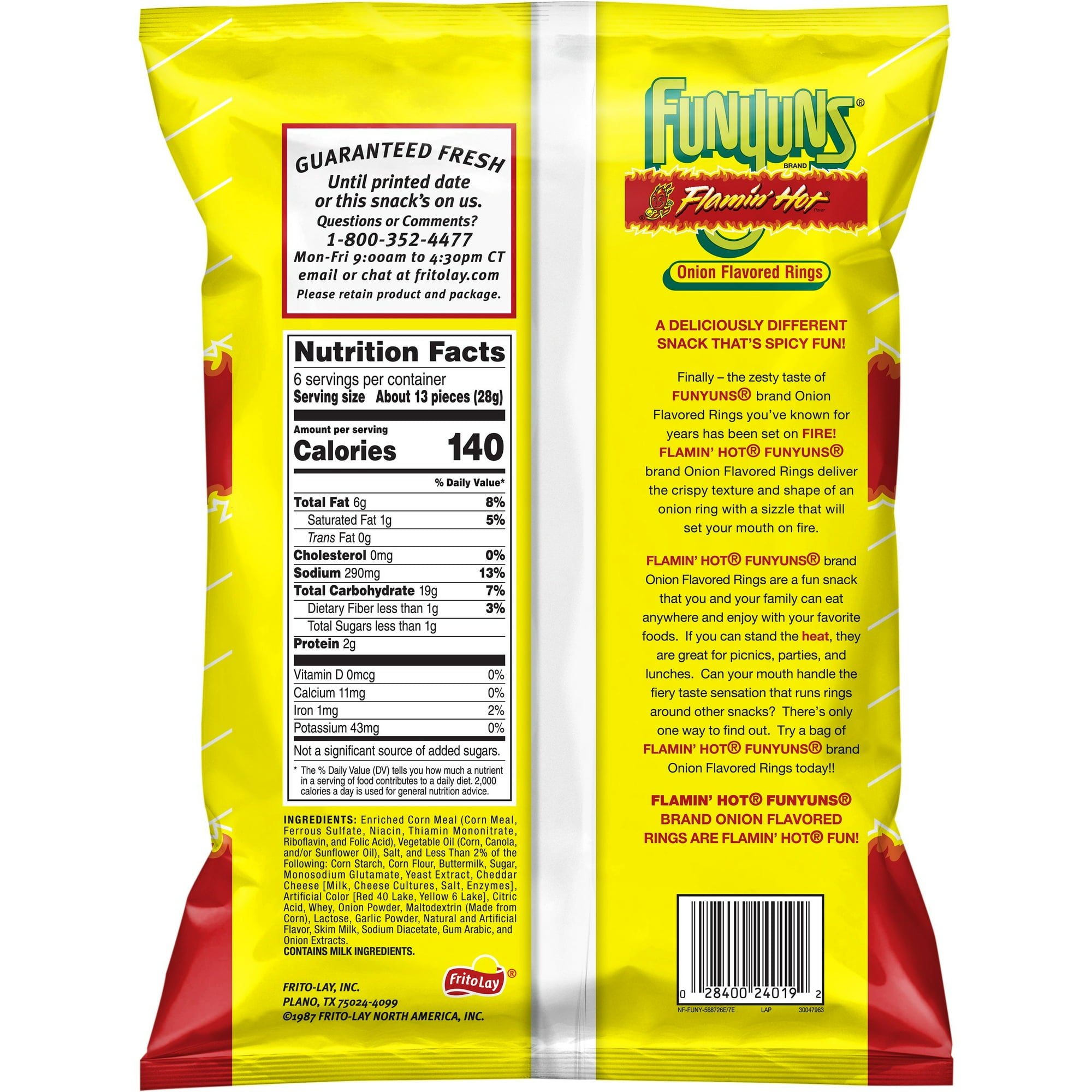 Funyuns Flamin' Hot Onion Flavored Rings 6 oz
