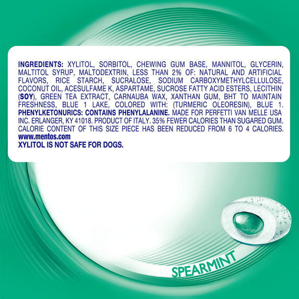 Mentos Gum - Pure Fresh Spearmint 50 each