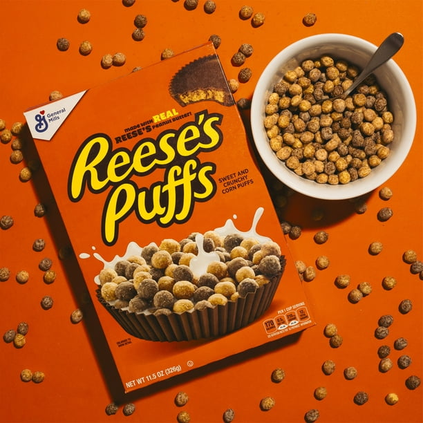 Reese's Puffs Chocolatey Peanut Butter Cereal 19.7 OZ Caja de tamaño familiar