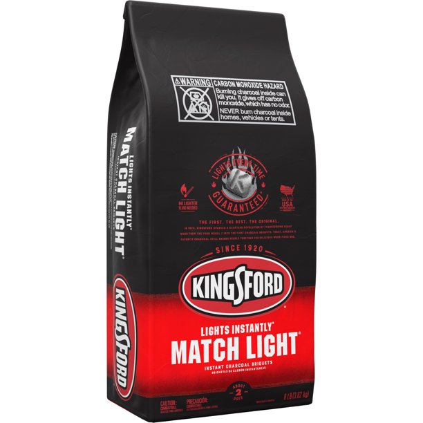 Kingsford Match Light Instant Charcoal Briquettes BBQ Charcoal for Grilling 8 Pounds