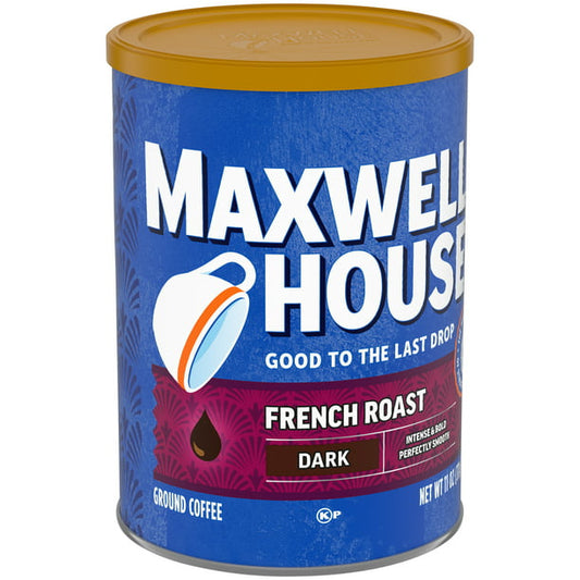 Maxwell House Dark Roast French Roast Ground Coffee 11 oz. Caniste