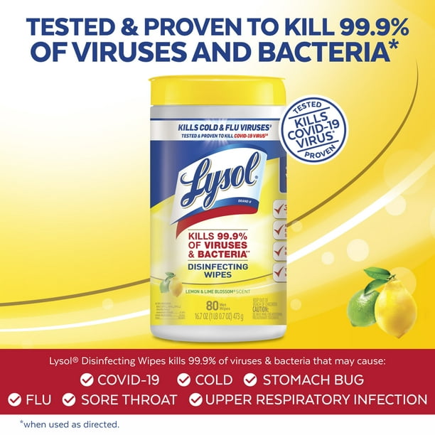 Lysol Lemon &amp; Lime Blossom Scent Toallitas desinfectantes 18.7 oz