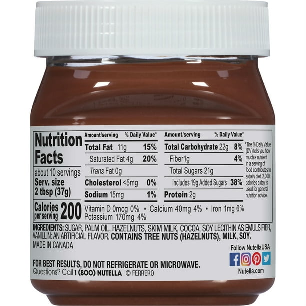 Nutella Hazelnut Spread with Cocoa for Breakfast 13 oz Jar