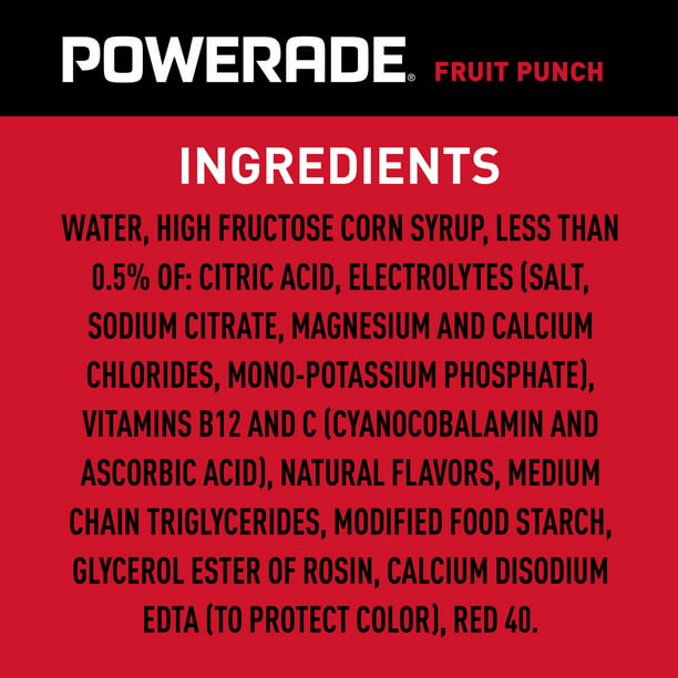 Powerade Electrolyte Enhanced Fruit Punch Bebida deportiva Botella de 20 fl oz