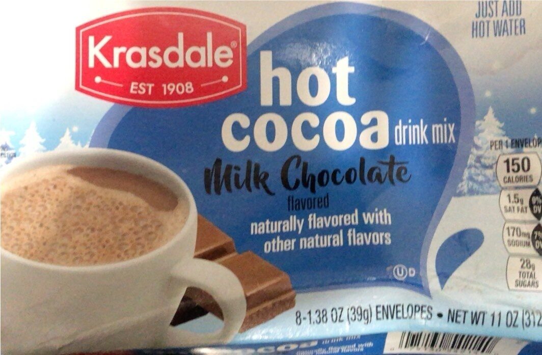 Krasdale Mezcla de bebida de cacao caliente chocolate con leche 11 oz