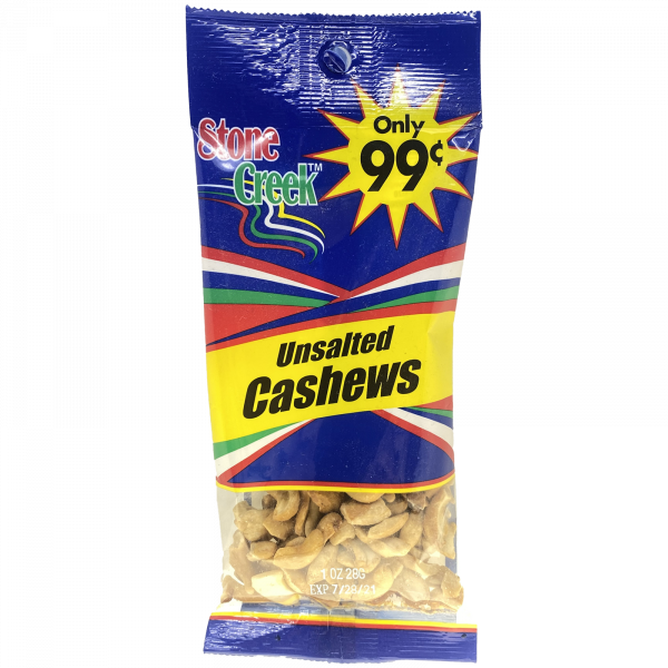 Stone Creek Unsalted Cashews 1 oz