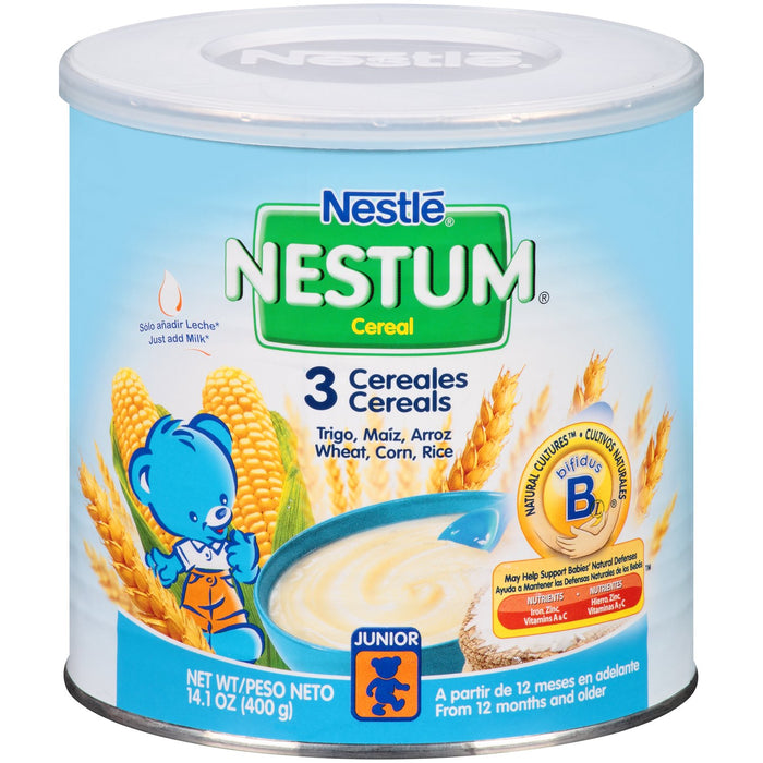 Nestlé Nestum Trigo Maíz Arroz Cereales Junior De 12 Meses En Adelante 14.1 oz