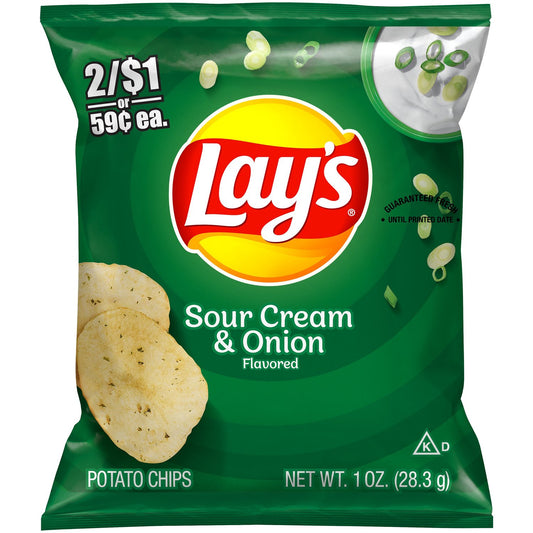 Papas fritas con sabor a crema agria y cebolla Lay's 1 oz