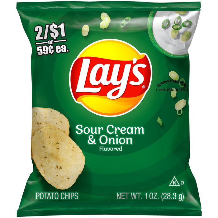 Lay's Sour Cream & Onion Flavored Potato Chips 1 oz