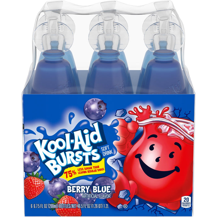 Kool-Aid Bursts Berry Blue Soft Drink 6.75 fl oz 6 count