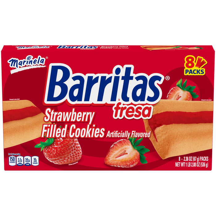Marinela Barritas Fresa Strawberry Cookie Bars 18.07 Oz 18.1 oz