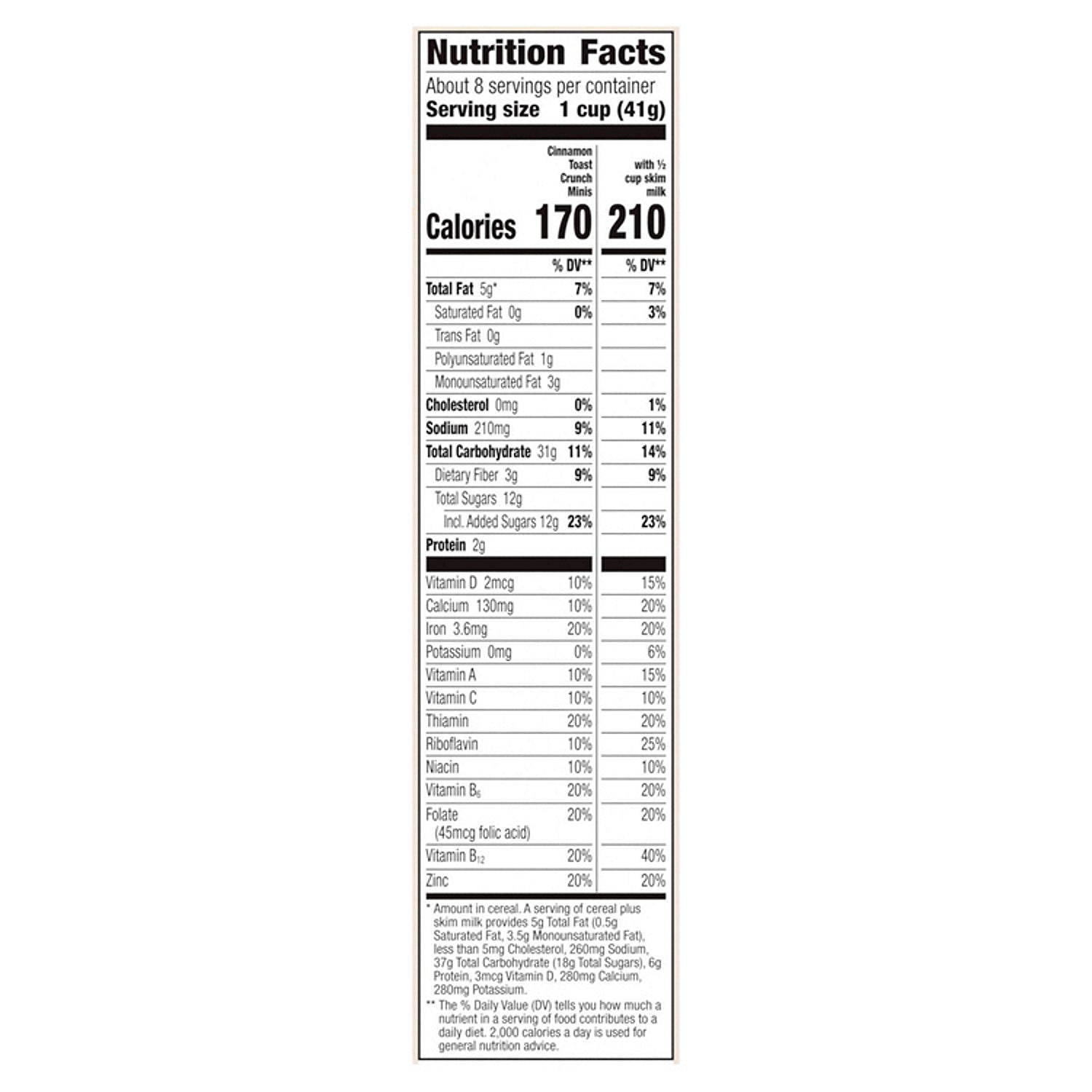 General Mills Cinnamon Toast Crunch Minis Crispy Sweetened Whole Wheat &amp; Rice Cereal 12.3 oz