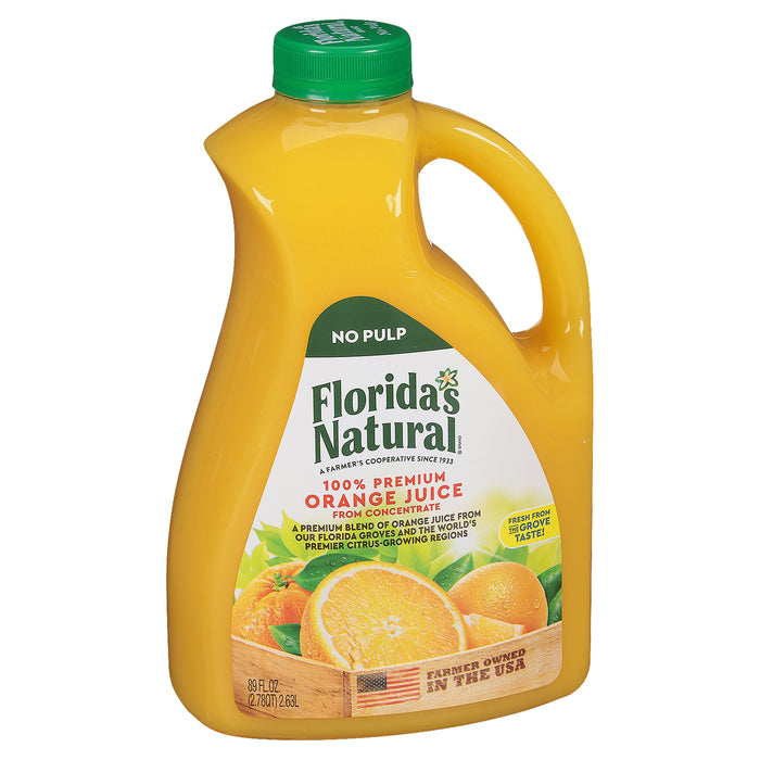 Zumo de Naranja Natural Sin Pulpa de Florida's 2,63 L