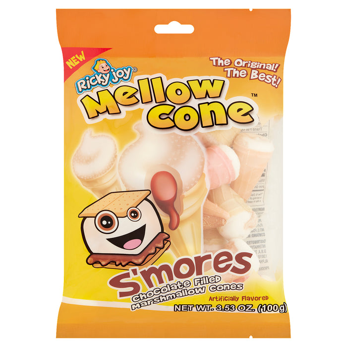 Ricky Joy Mellow Cone S'mores Chocolate Filled Marshmallow Cones 3.53 oz