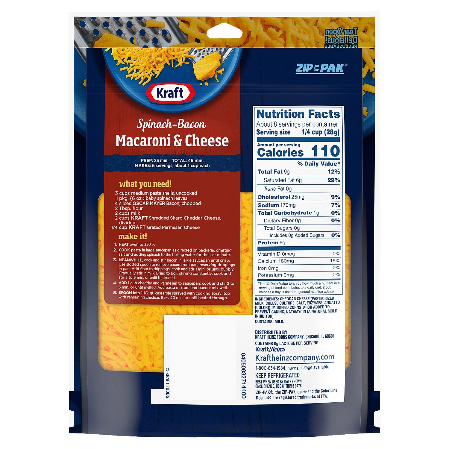Kraft Sharp Cheddar Shredded Cheese 8 oz
