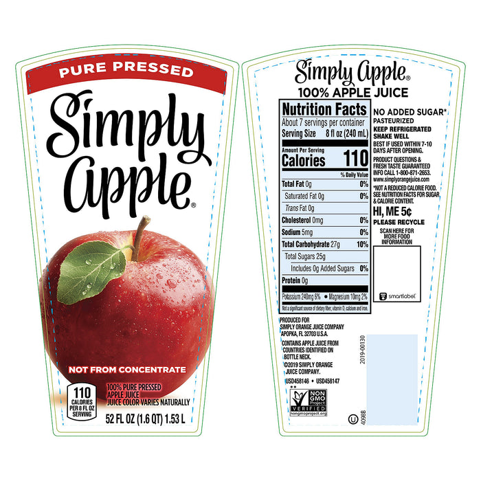 Simply Apple Juice Bottle 52 fl oz