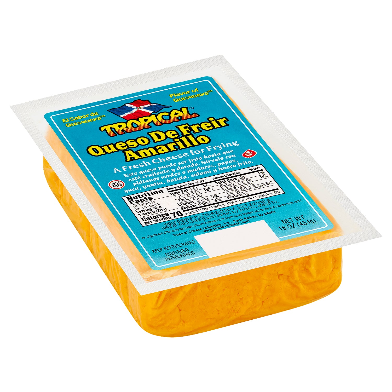 Tropical Yellow Fresh Cheese for Frying 16 oz