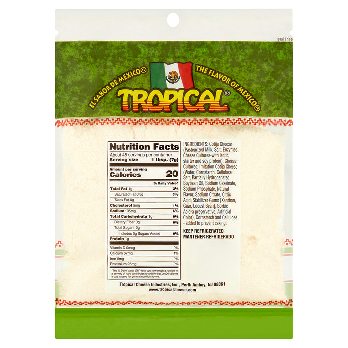 Tropical Grated Cotija Cheese 12 oz
