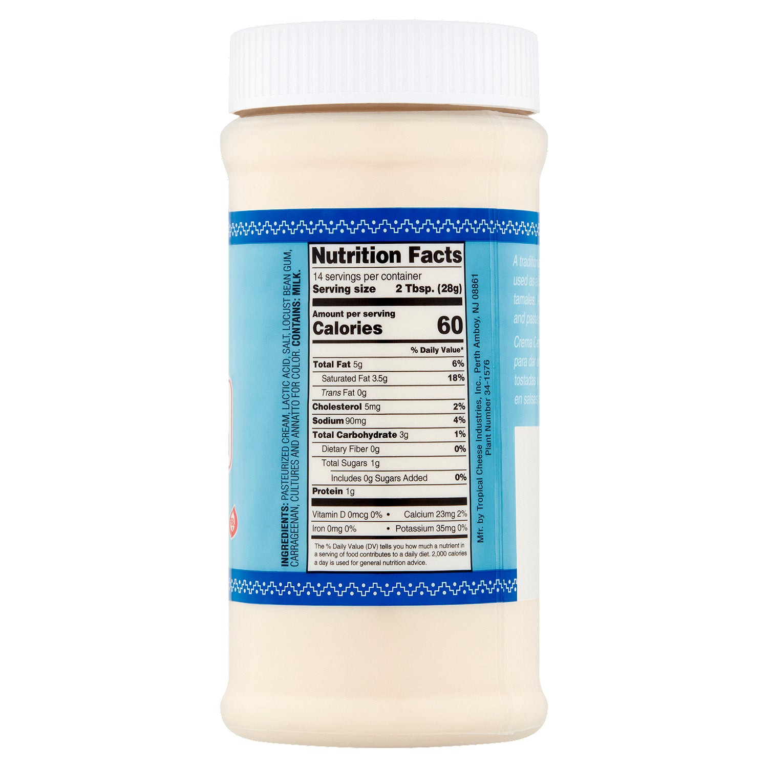 Crema Cultivada Tropical Centroamericana 14 oz