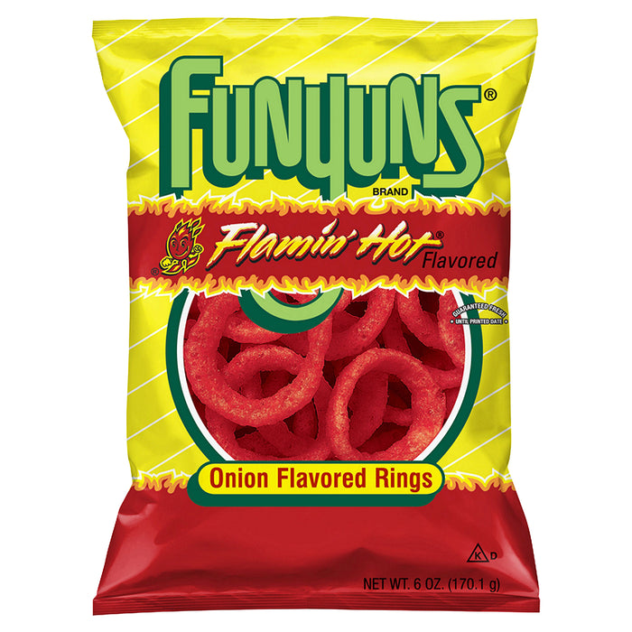 Anillos con sabor a cebolla caliente Funyuns Flamin' 6 oz