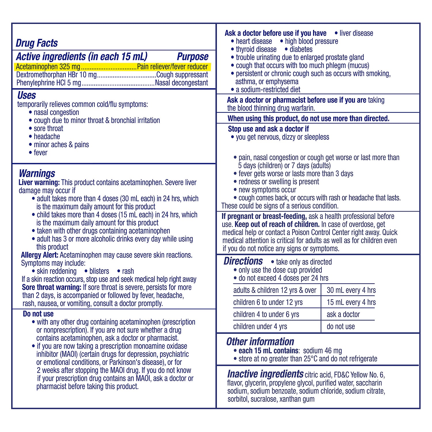 VICKS DayQuil Cold & Flu Liquid 12 fl oz
