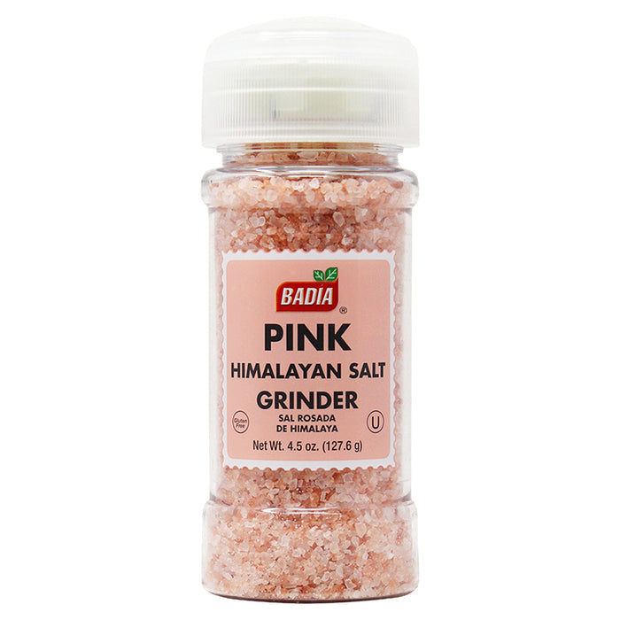 Molinillo de sal del Himalaya rosa Badia 4.5 oz