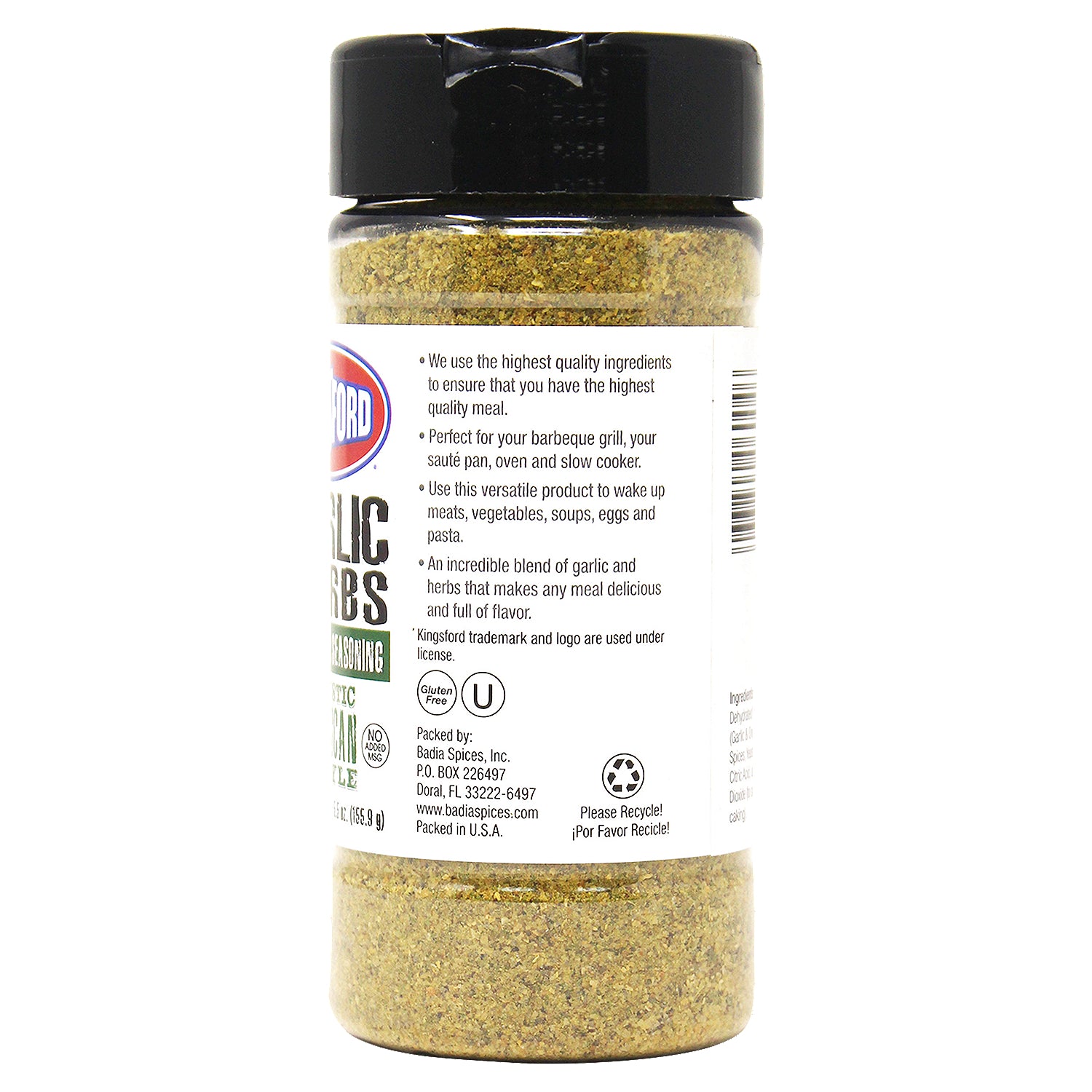 Badia Kingsford Garlic & Herbs All-Purpose Seasoning 5.5 oz