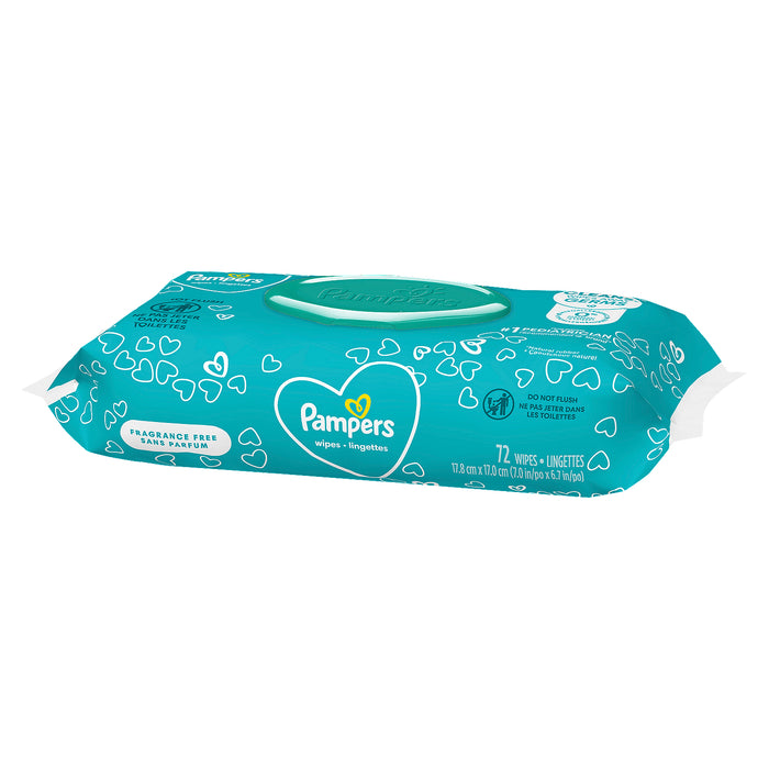 Pampers Fragrance Free Wipes 72 count