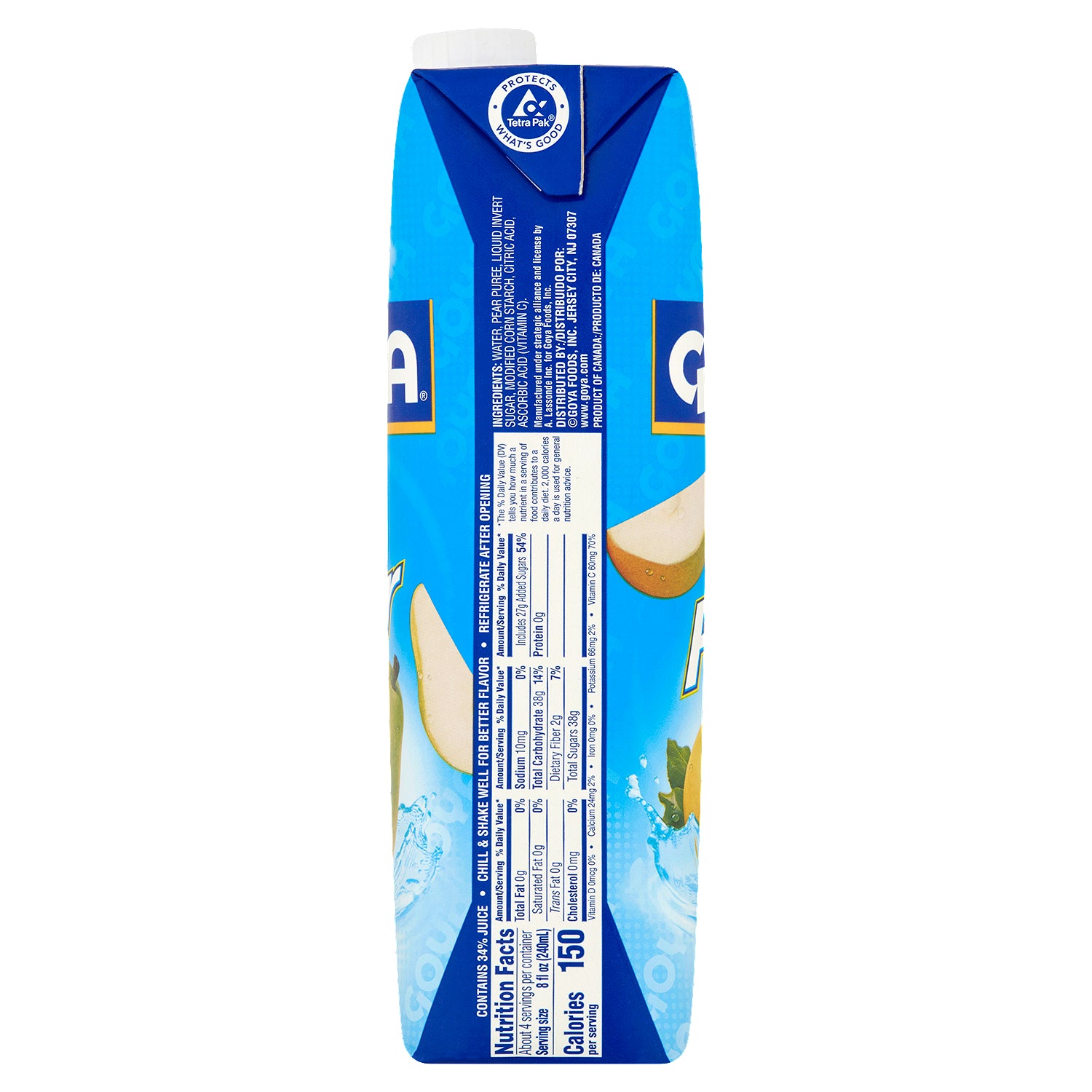 Goya Pear Nectar 33.8 fl oz