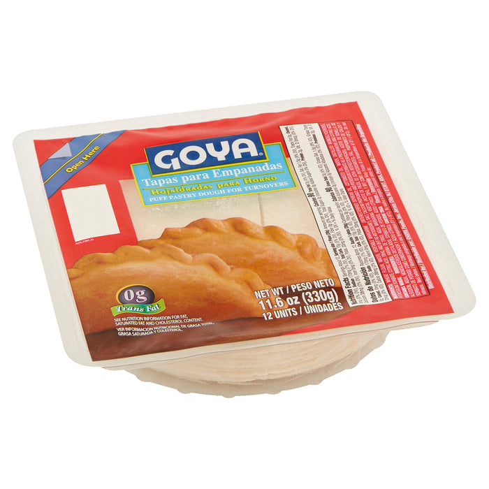 Masa de hojaldre Goya para empanadas 12 unidades 11.6 oz