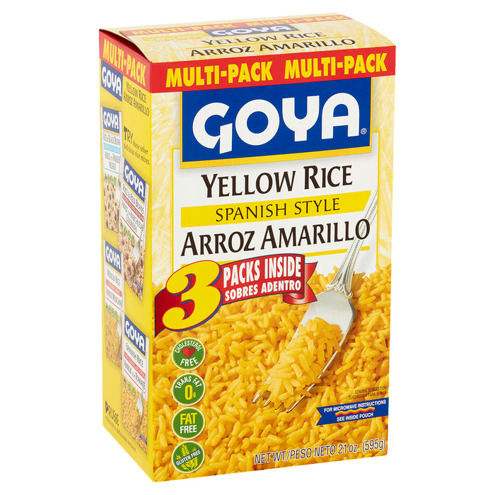 Goya Spanish Style Yellow Rice Multi-Pack 3 unidades 21 oz