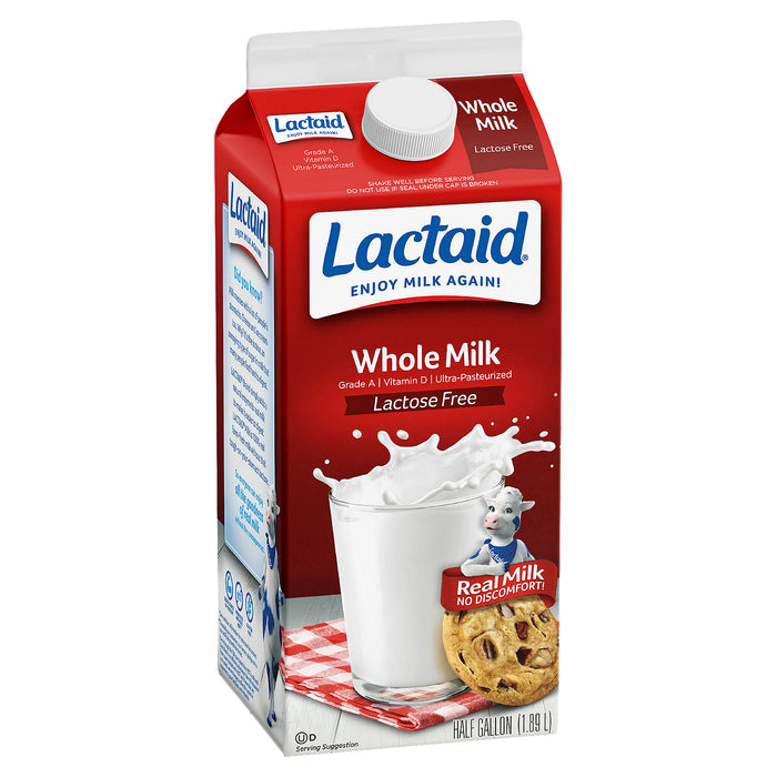 Lactaid Lactose Free Whole Milk half gallon