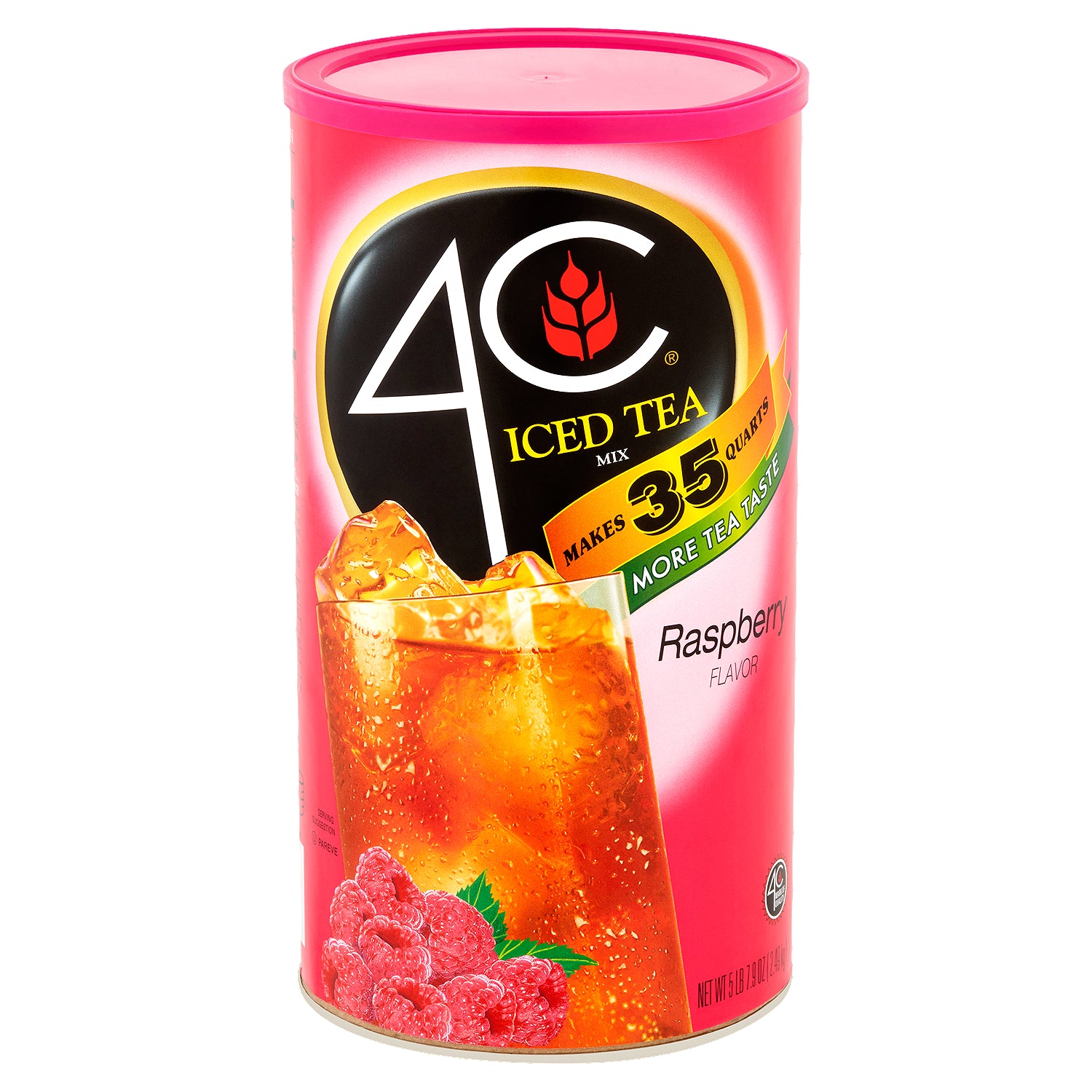 Mezcla de té helado con sabor a frambuesa 4C 5 lb 7.9 oz