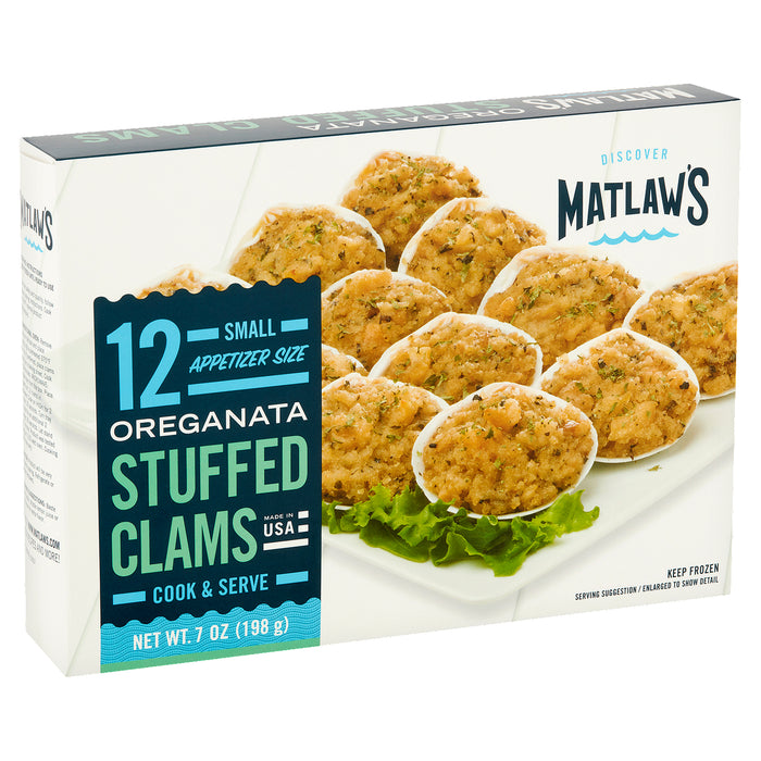 Matlaw's Oreganata Small Stuffed Clams 12 count 7 oz