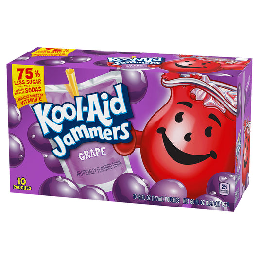 Kool-Aid Jammers Bebida de uva 6 fl oz 10 unidades