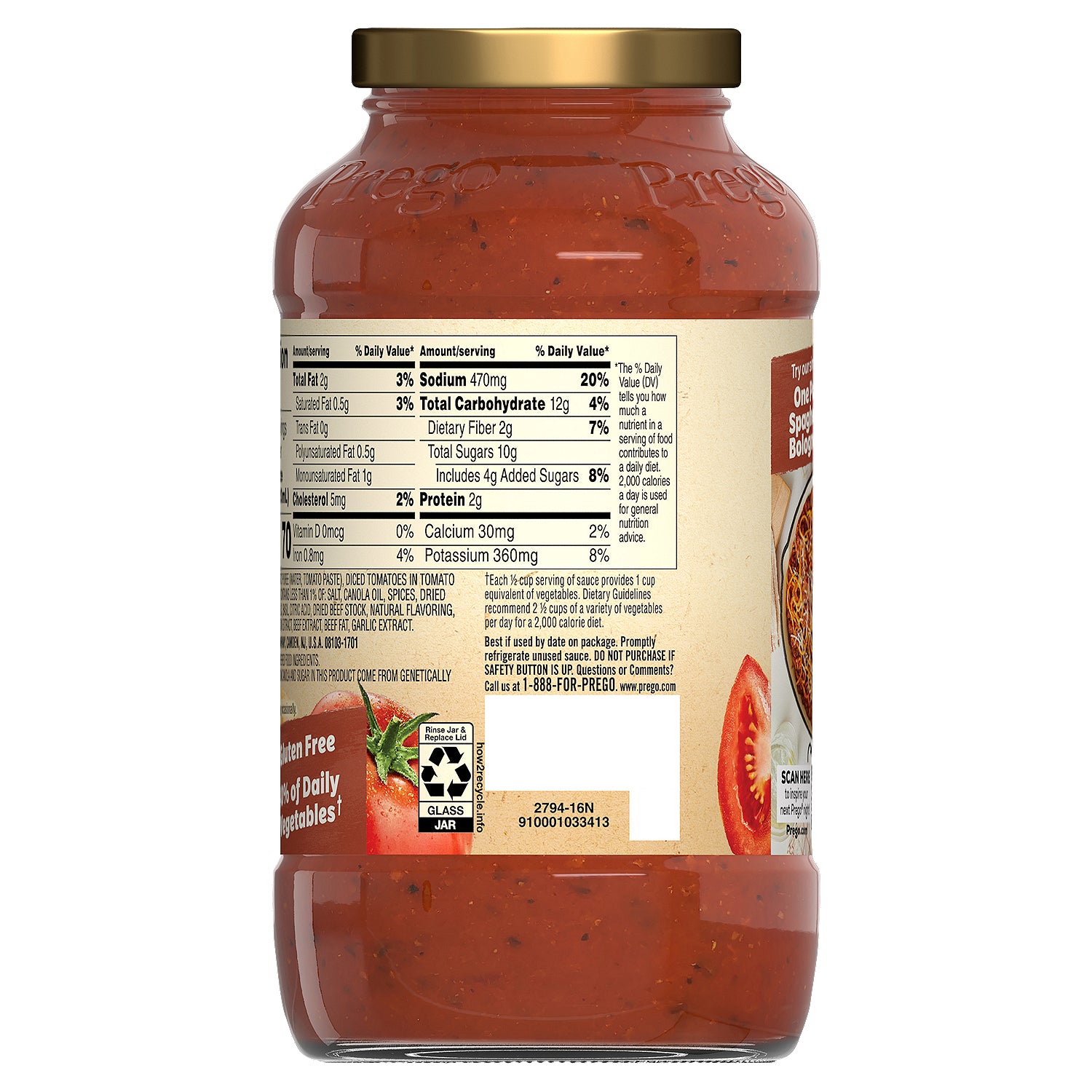 Prego Flavored with Meat Italian Sauce 24 oz