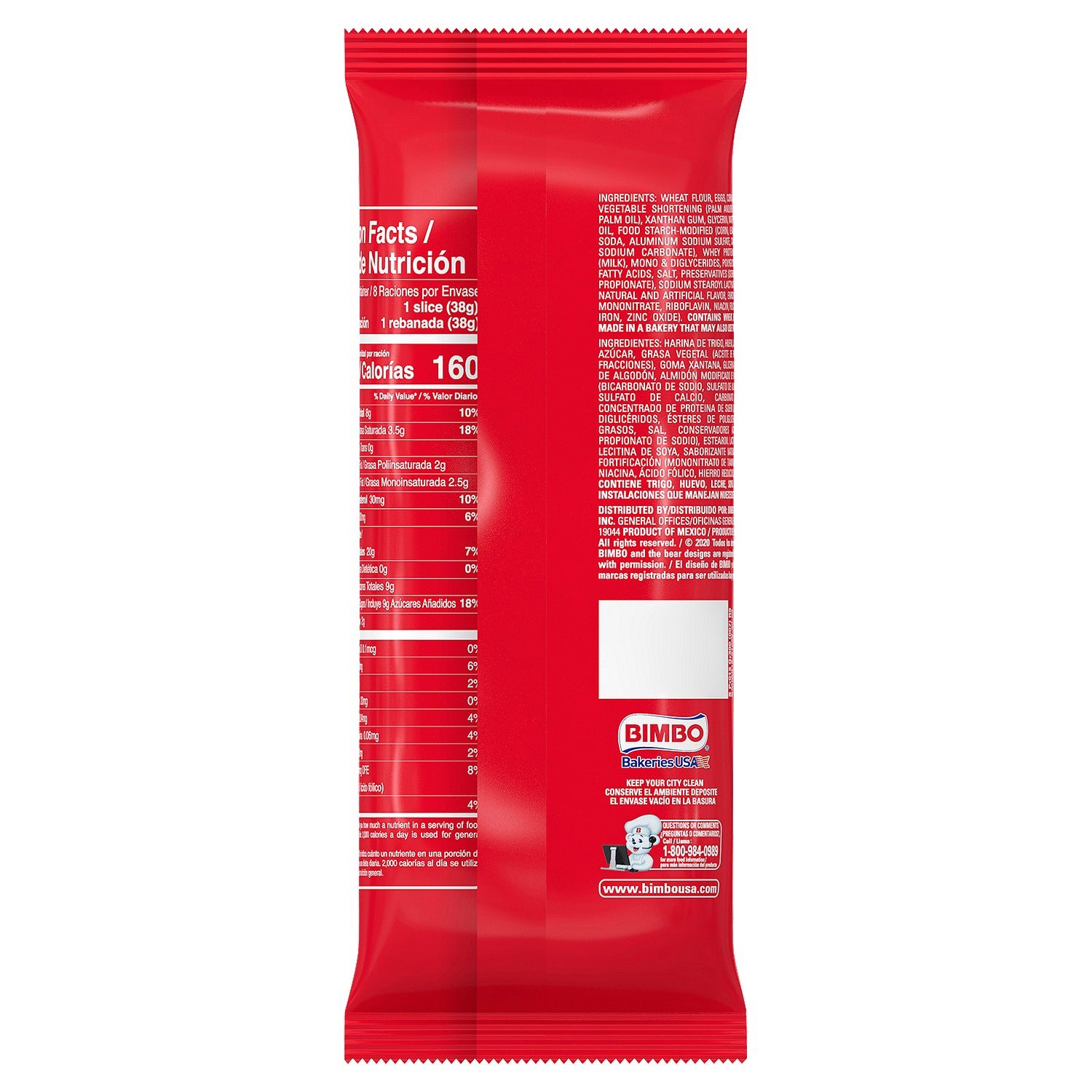Bimbo Panqué Casero Home Style Pound Cake 10.58 oz
