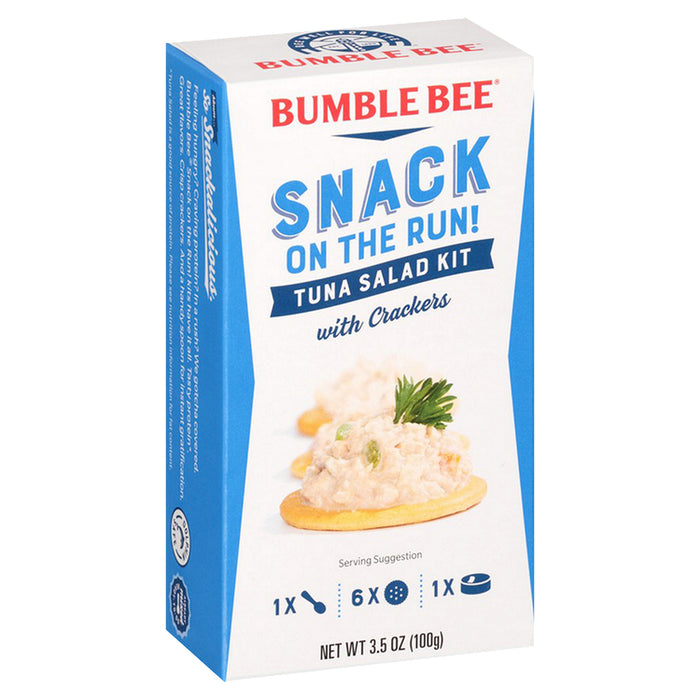 ¡Bumble Bee Snack en la carrera! Ensalada de Atún con Galletas Saladas 3.5 oz. Caja