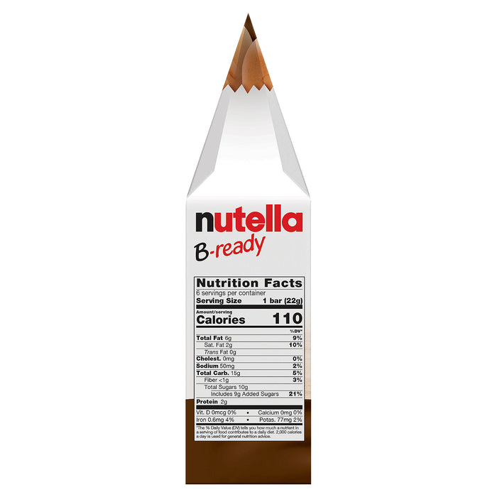 Ferrero Nutella B-ready Oblea crujiente rellena con Nutella 0.7 oz 6 unidades
